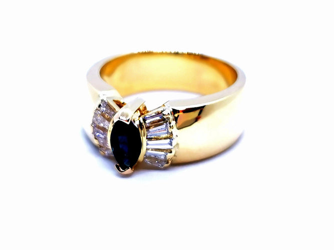Bague 56 Bague Or jaune Saphir 58 Facettes 990432CN