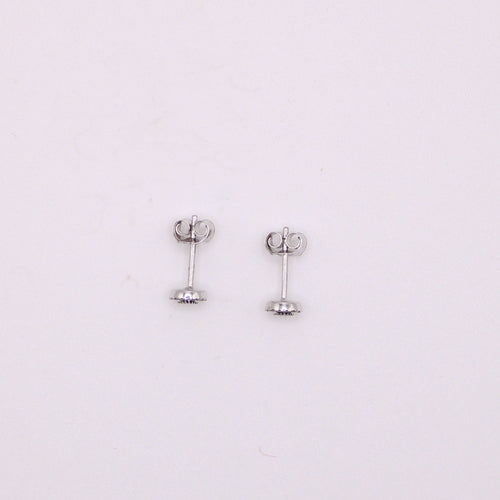 Boucles d'oreilles Boucles d'oreilles clous Or blanc 18 carats, pavage Diamants 58 Facettes