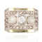 Bague 52 Bague tank perles fines et diamants 58 Facettes 19-363