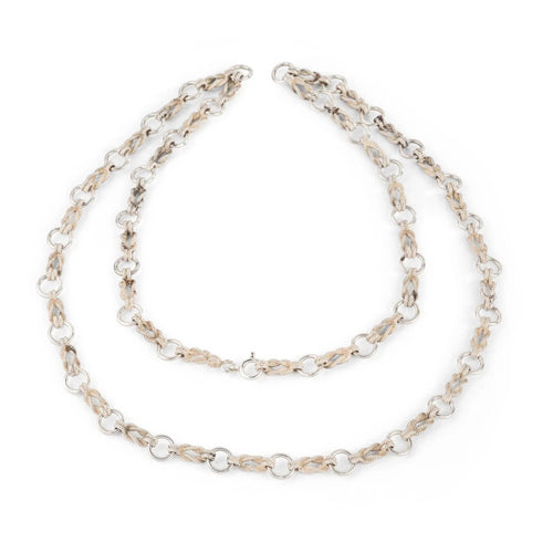 Collier Hermès - Sautoir "Audierne" Argent 58 Facettes 1