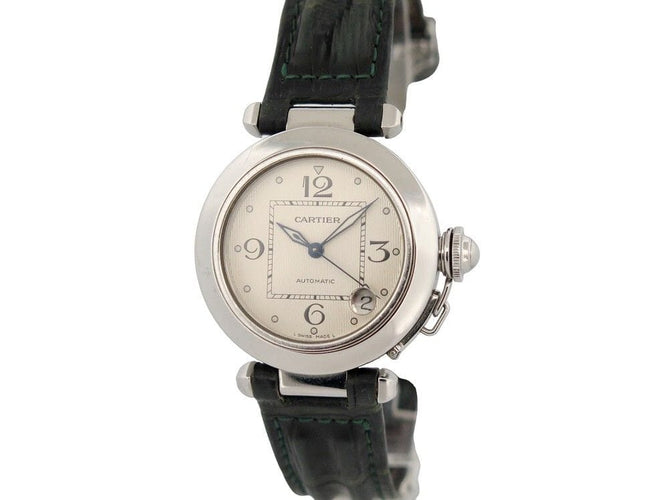 Montre montre CARTIER pasha 35 mm automatique en acier palladie 58 Facettes 257653