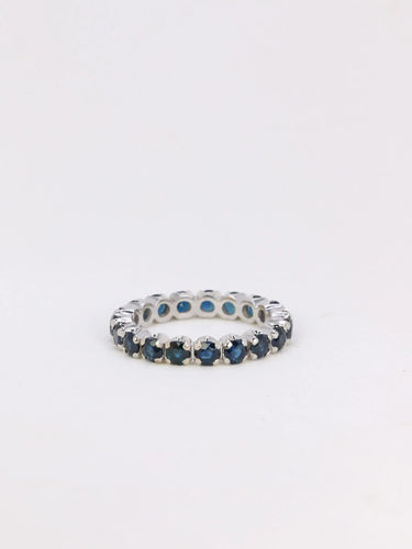 Bague Alliance américaine vintge saphirs 58 Facettes J45