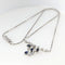 Collier Collier en or blanc diamants et saphirs 58 Facettes 24336