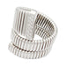 Bague 54 Bague or blanc tubogas. 58 Facettes 32098