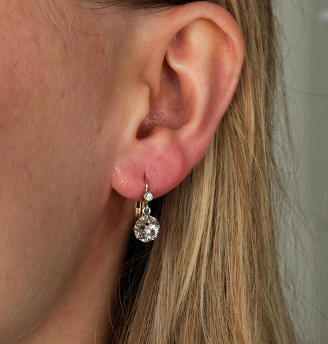 Boucles d'oreilles BOUCLES D'OREILLES DORMEUSES DIAMANTS 58 Facettes BO/220100
