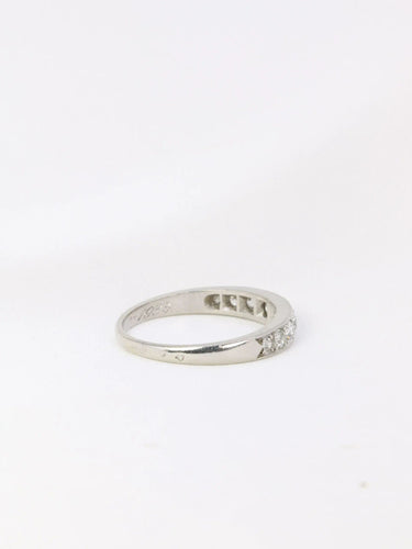 Bague Bague jarretière ancienne platine diamants 0,5 ct 58 Facettes J109