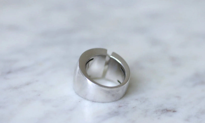 Bague 52 CHAUMET - Bague "Liens croisés" Or blanc Diamants 58 Facettes