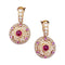 Boucles d'oreilles Boucles d'oreille Boucheron, "Jeanne", or rose, diamants, saphirs roses et rubis. 58 Facettes 33404