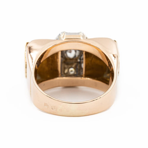 Bague 49 Bague Tank Or rose Diamant 58 Facettes 1986231CN