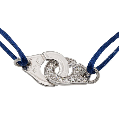 Bracelet Dinh Van Bracelet Cordon Menottes Or blanc Diamant 58 Facettes 2865695RV