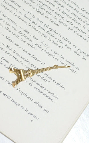 Pendentif Pendentif vintage Tour Eiffel en or jaune 58 Facettes