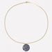 Collier Chaine en or et son disque de lapis lazuli 58 Facettes 08-024