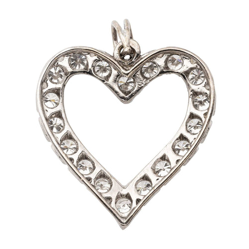 Pendentif Pendentif Coeur Or blanc Diamant 58 Facettes 2432012CN