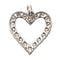 Pendentif Pendentif Coeur Or blanc Diamant 58 Facettes 2432012CN