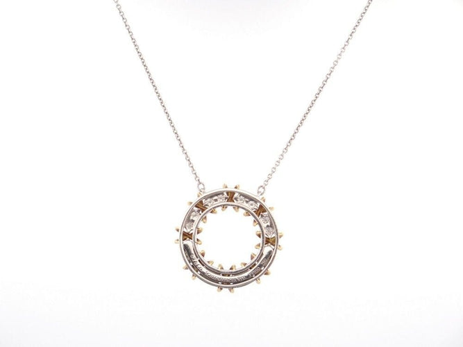 Collier collier pendentif tiffany anneau sixteen stone schlumberger 58 Facettes 254955