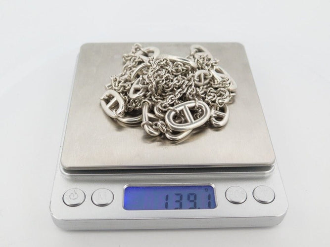 Collier collier HERMES sautoir farandole 160cm en argent 58 Facettes 255567