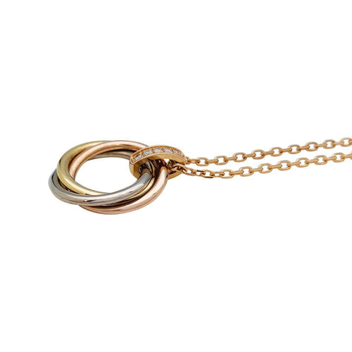 Collier Collier Cartier, "Trinity", trois ors, diamants. 58 Facettes 31787