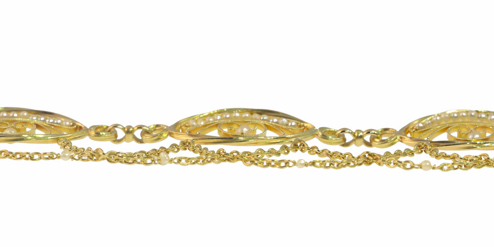 Collier Collier en filigrane d'or, perles de graines naturelles 58 Facettes 23039-0116