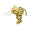 Broche Broche Fred "Léopard" en or jaune, diamants, émail et émeraudes. 58 Facettes 32381