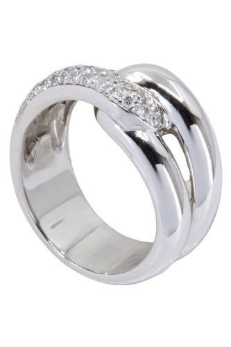 Bague BAGUE ENTRELACÉE DIAMANTS 58 Facettes 058291