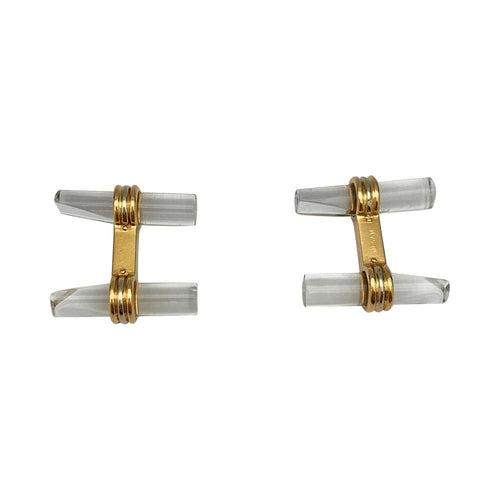 Boutons de manchette Boutons de manchette Van Cleef & Arpels en or jaune, quartz et hématites. 58 Facettes 31048