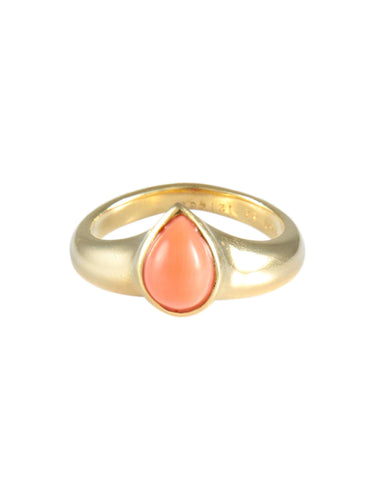 Bague Or Jaune / Corail / 46 BAGUE VAN CLEEF & ARPELS CORAIL & OR 58 Facettes BO/220006 STA