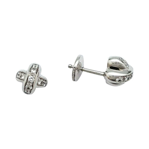Boucles d'oreilles Boucles d'oreilles Chaumet, "Liens", or blanc et diamants. 58 Facettes 31217