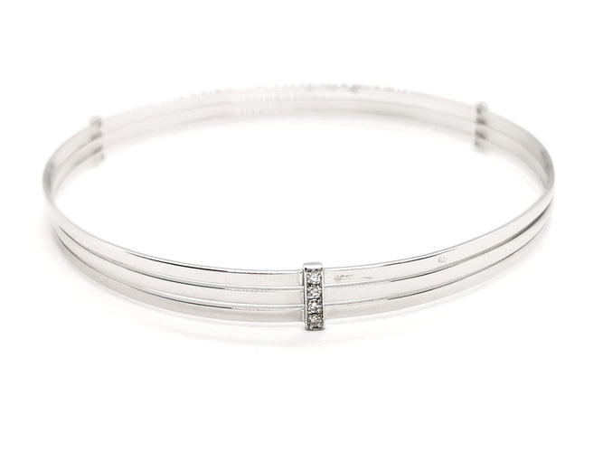 Bracelet Bracelet Jonc Or blanc Diamant 58 Facettes 1649452CN