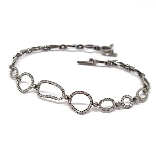 Bracelet Bracelet diamants or noir 58 Facettes