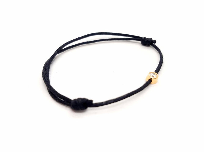 Bracelet Bracelet Cordon Or rose Diamant 58 Facettes 578879RV