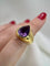 Bague Bague or jaune et améthyste poire 58 Facettes 408