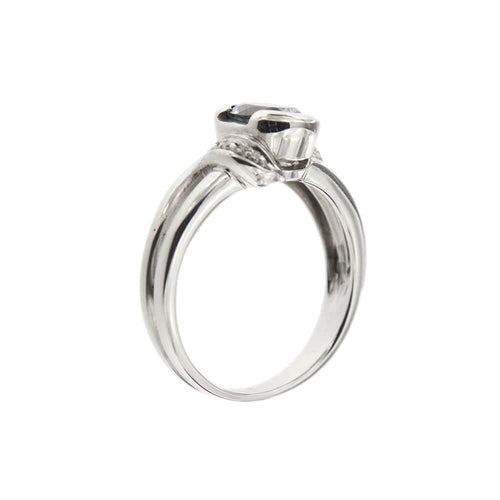 Bague 56 Bague aigue-marine diamants 58 Facettes 21456