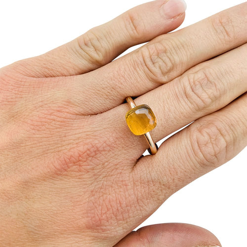 Bague 57 Bague Pomellato, "Nudo Petit", or rose, or blanc, citrine. 58 Facettes 31349