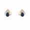Boucles d'oreilles Puces d'oreilles or jaune saphirs d'occasion 58 Facettes CVBO7