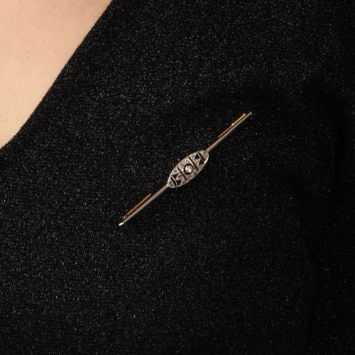 Broche Broche barrette art déco saphirs diamants 58 Facettes 21-803