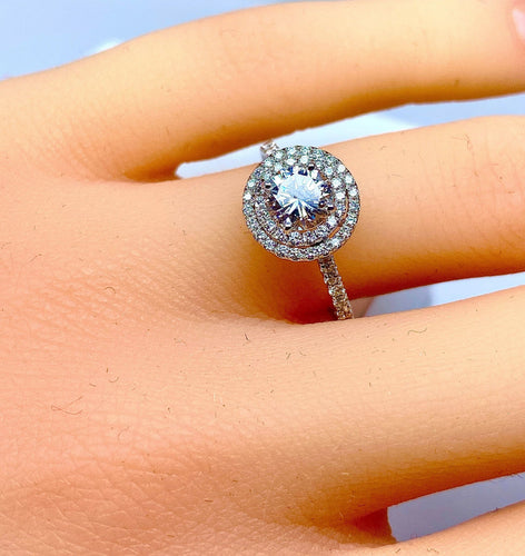 Bague 52 Bague diamants couleur G 58 Facettes AB254