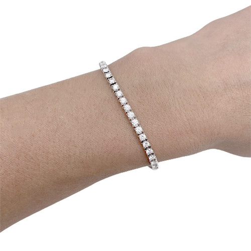 Bracelet Bracelet Cartier, Lignes Essentielles, or blanc, diamants. 58 Facettes 32426