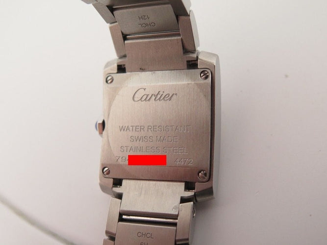 Montre montre CARTIER tank francaise pm 25 mm quartz acier 58 Facettes 257406