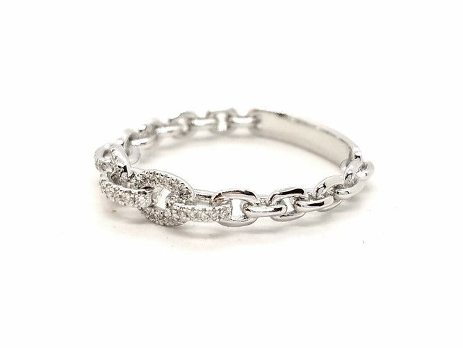 Bague 53 Bague Or blanc Diamant 58 Facettes 578804RV