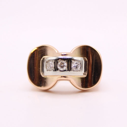 Bague Bague Tank or jaune Trilogie de diamants 58 Facettes