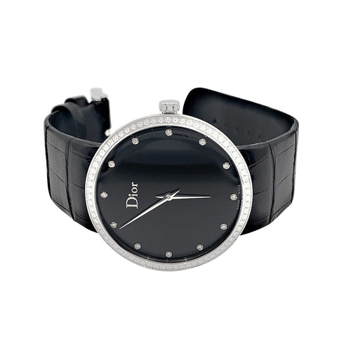 Montre Montre Dior, "La D de Dior", acier, diamants. 58 Facettes 32212