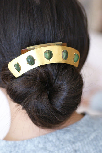 Accessoire Peigne scarabée ancien, diadème Egyptomania 58 Facettes