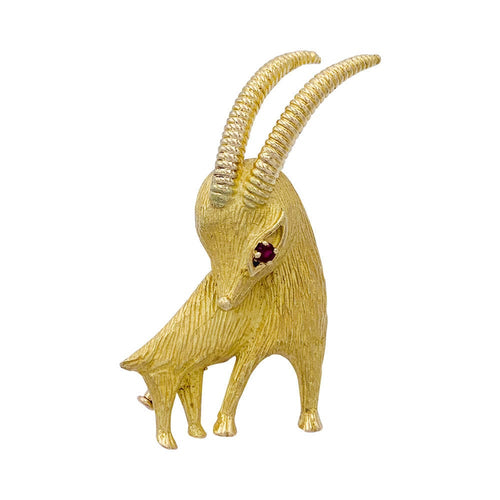 Broche Broche "Bouquetin" en or jaune. 58 Facettes 32331