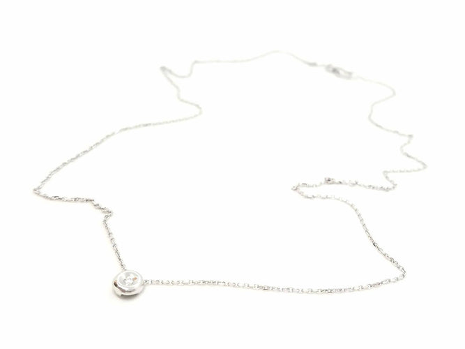 Collier Collier Or blanc Diamant 58 Facettes 579043RV