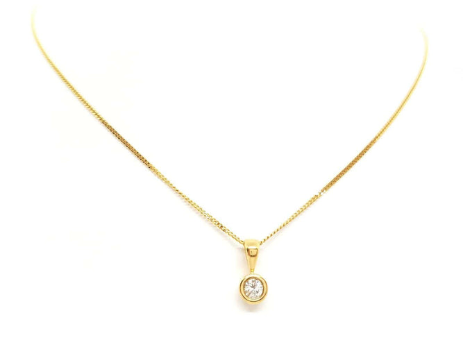 Collier Collier Chaîne + pendentif Or jaune Diamant 58 Facettes 06592CD