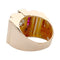 Bague 51 Bague Tank en or rose, platine, diamants et rubis. 58 Facettes 32052