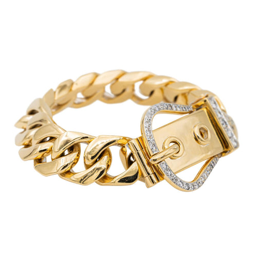 Bracelet Bracelet Manchette Or jaune Diamant 58 Facettes 2635343CN