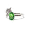 Bague Bague feuille grenat tsavorite diamants or blanc 58 Facettes