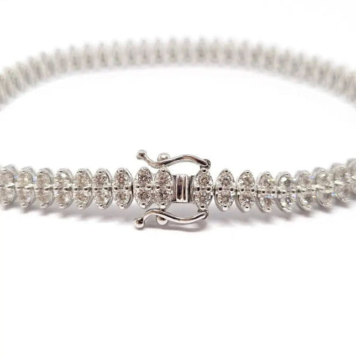 Bracelet Bracelet rivière de diamants or blanc 58 Facettes