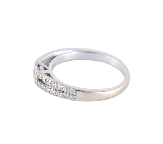 Bague BAGUE OR BLANC & DIAMANTS 58 Facettes BO/220060 NSS-STA